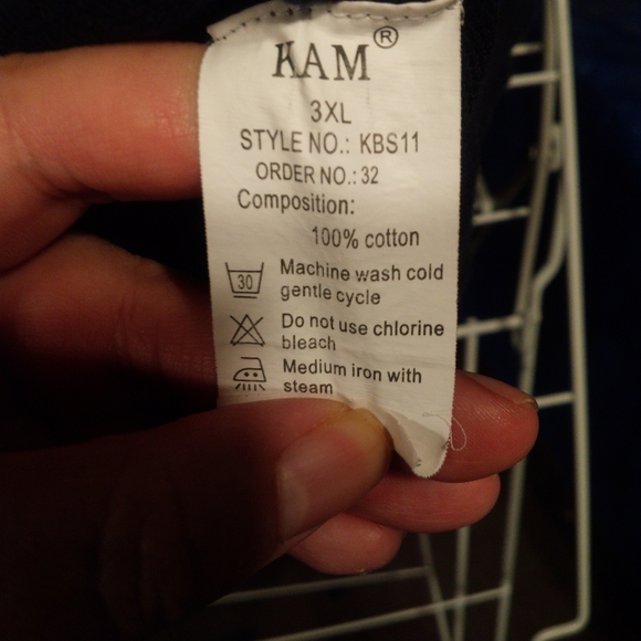 Kam Jeanswear LTD United Kingdom brand 100% Cotton CARDIGAN DRess Shirt - Picture 8 of 8